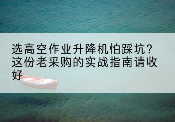 汨罗高空作业升降机厂家推荐-选高空作业升降机怕踩坑？这份老采购的实战指南请收好